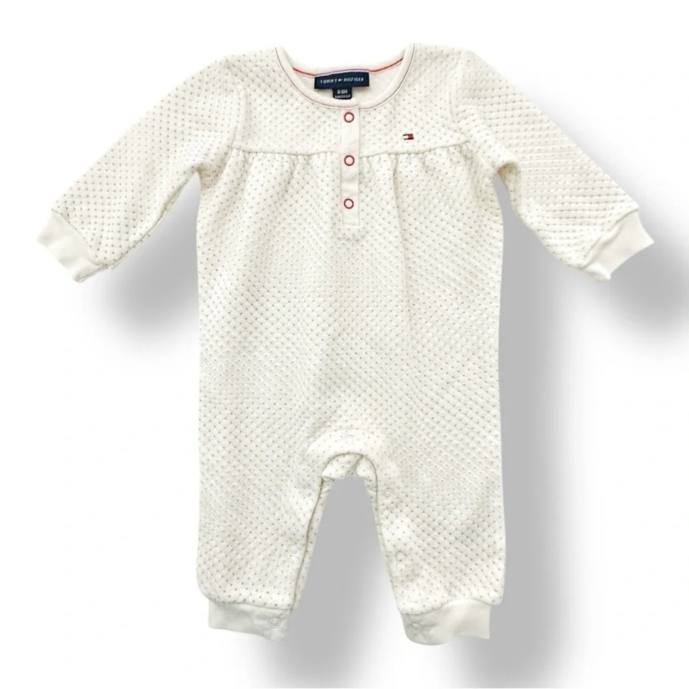 Tommy Hilfiger | Quilted Long Sleeve Romper (6-9 mos)